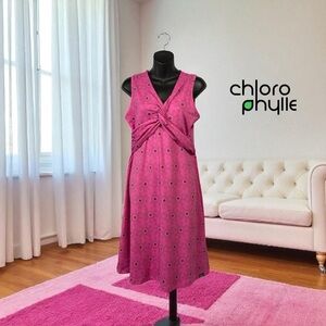 NWOT, Chlorophylle, Nova Dress In Pink With
Pattern, Size Medium